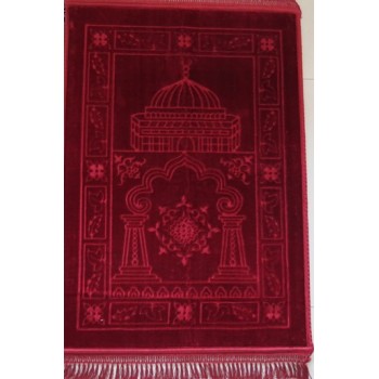 Grand tapis de prière rouge épais - Orientica