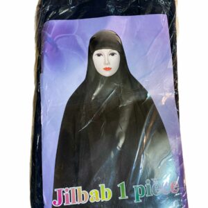 Jilbab Une Pièce Couleur noir Très pratique pour femme musulmane idéale pour faire la prière facile à mettre taille unique