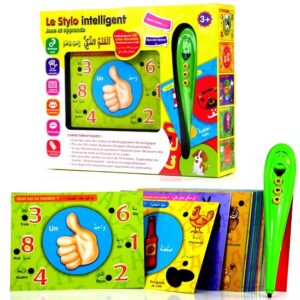 Le Stylo intelligent pour enfant : Joue et apprend avec plus de 100 cartes illustrées bilingues (français/arabe) pour éveiller l'enfant