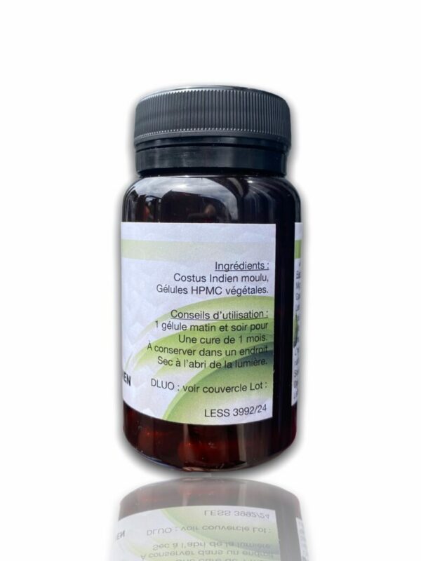 Gélules de Costus Indien son goût étant très amer nous vous les proposons sous forme de gélules 100% naturelles et bio pour faciliter sa prise