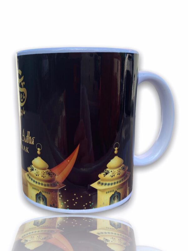 Mug Eid Al Adha Mubarak idéal pour offrir à l'occasion de l'aid du sacrifice du mouton. Mug de très bonne qualité passer au lave vaisselle