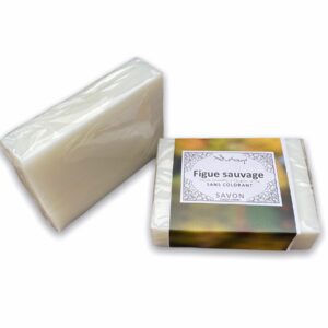 Savon Figue Sauvage à l'Argile Verte sans colorant à d'excellente vertus pour votre peau et un parfum original fruité