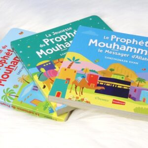 Pack avec 3 livres cartonnés richement illustrés qui introduisent aux enfants l’histoire inspirante de l'époque et de la vie du Prophète Mouhammad (PBDSL) :