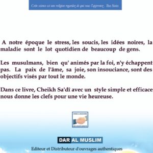 Clefs pour une vie heureuse du cheikh As-Saadi Cheikh qui avec un style simple et efficace nous donne les clefs pour une vie heureuse.