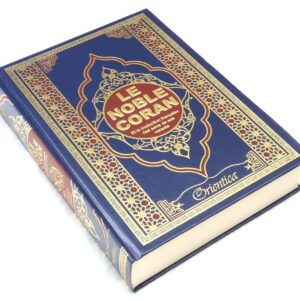 Le Coran français/arabe Grand format Bleu doré Grand format (21 x 28,50 cm) - Couverture rigide similicuir de luxe traduction française