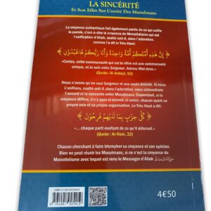 La sincérité et son effet sur l'unité des musulmans  Cheikh Sâlih Ibn Fawzân Âl Fawzân traite de sujet très important en Islam