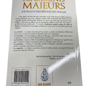 Fondements majeurs - Extrait des règles de l'Islam Cette épître est l'un des rares chefs d'œuvres inédits de Abd Ar Rahman Ibn Nassir As Sa'di