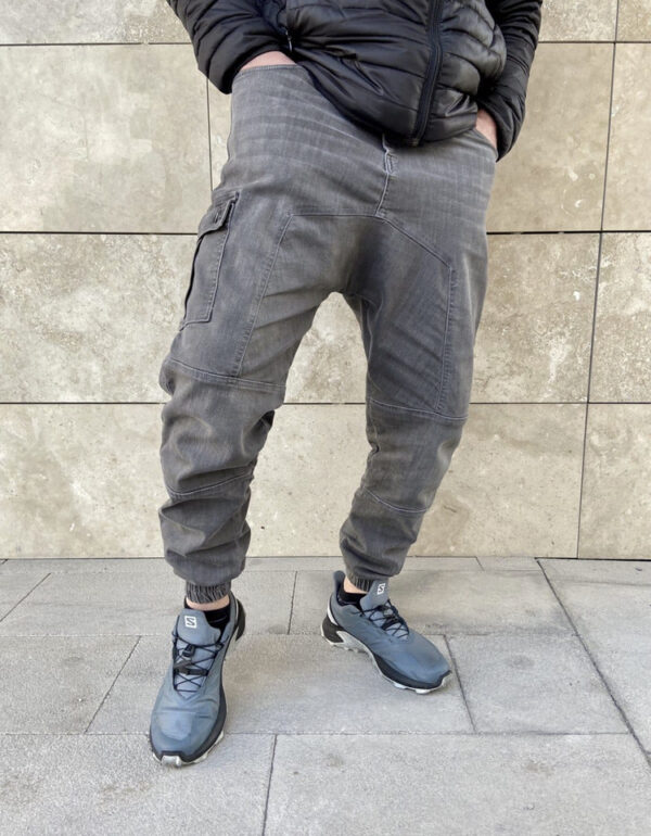 Seroual Jean Gris Turquie OTM Matière élastane de S a XXL très belle coupe resserré en bas afin de monter au dessus de la cheville!
