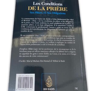 Les Conditions de la Prière ses Piliers et ses Obligations Commentaire de l'épître de Cheikh Mohammed ibn Abd el Wahhâb par cheikh al badr