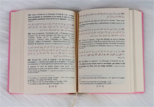 Riyâd As-Sâlihîn – Les Jardins des Vertueux de poche Rose Doré Ecrit par l’éminent Cheikh l’imam An-Nawawî, qui y a compilé des hadiths