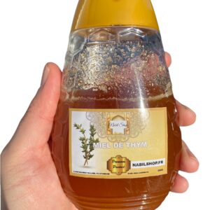Miel de Thym de Montagne d'Espagne garantit sans pesticide d'excellente qualité pratique et hygiénique avec son flacon doseur 250g