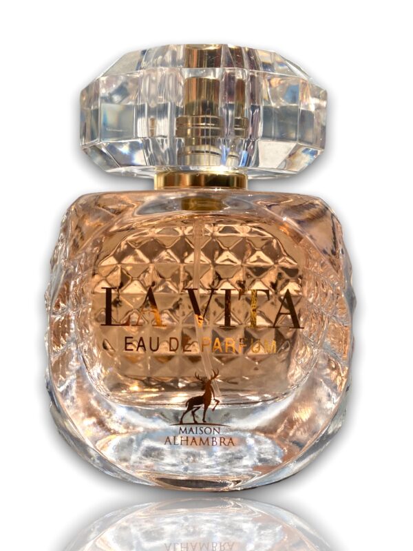Eau de Parfum La Vita fabriqué à Dubaî est un parfum frais, léger et transparent, saturé de nuances gourmandes, sucrées et modernes