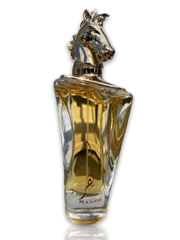 Eau de Parfum Maahir - Lattafa Notes de tête: Poudré, Boisé, Vanille cœur: Musc, Fleurs Blanches, Sucré fond: Fruité, Épicé, Balsamique, Oud