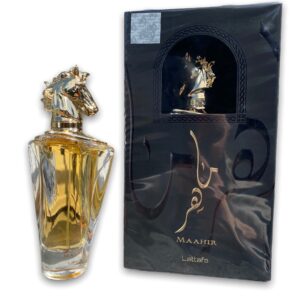 Eau de Parfum Maahir - Lattafa Notes de tête: Poudré, Boisé, Vanille cœur: Musc, Fleurs Blanches, Sucré fond: Fruité, Épicé, Balsamique, Oud