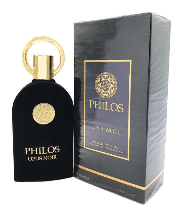 Eau de Parfum Philos Opus Noir Notes de tête: Rose, Fruit cœur: Ambre, ylang-ylang, Muscade, fond: Vanille, Vésicule, Cèdre, Musc