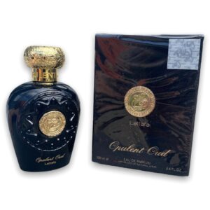 Eau de Parfum Opulent Oud Lattafa Notes de tête Safran Agrumes. Cœur Oud, Caramel Ambre. Fond : Vanille boisées, Résines, Musc, Patchouli.