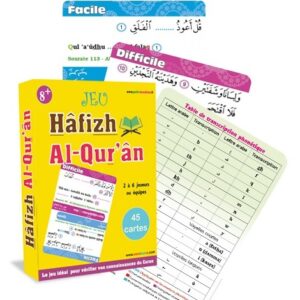 Hâfid Al-Quran Jeu Educatif c'est le jeu idéal pour vérifier sa parfaite connaissance du Coran.Ce jeu de cartes fait le tour des sourates de Juz ‘amma