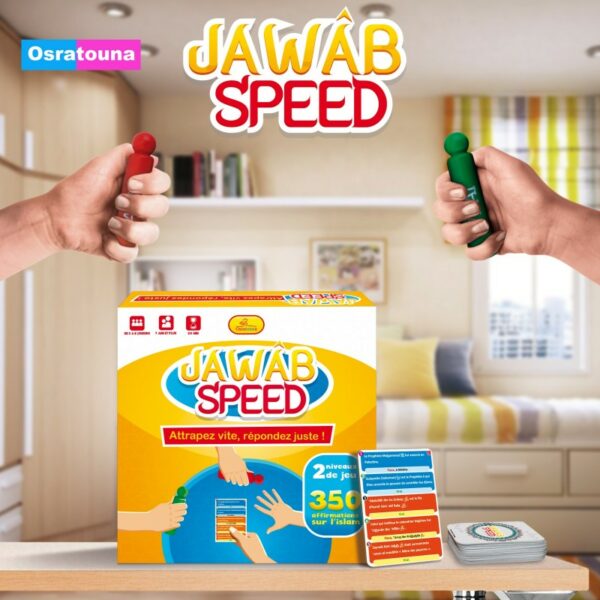 Jawâb Speed - Attrapez vite, répondez juste jeu de société c'est 350 affirmations sur l’islam qu'il faudra confirmer ou infirmer très vite