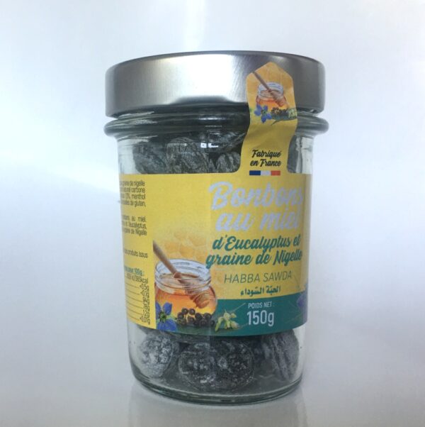 Bonbons au Miel d'Eucalyptus et Graine de Nigelle (150 g) , renforcez votre organisme avec la graine de Nigelle (Habba Sawda).