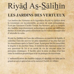 Riyâd As-Sâlihîn - Les Jardins des Vertueux Édition Luxe Edition de luxe, impression en deux couleurs et marque page en soie.